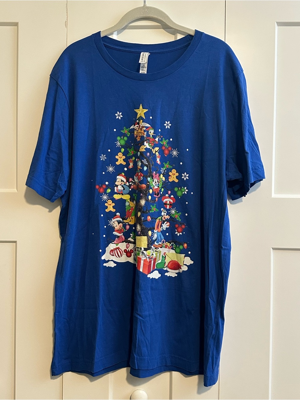 Bella Canvas Royal Blue Disney Christmas Tree Graphic Tee